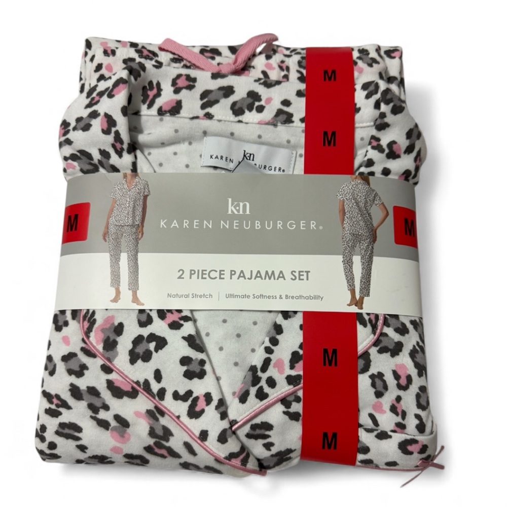 Karen Neuburger Pink 2 Piece Pajama Set Size:M (NWT)